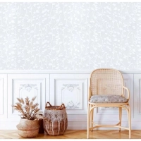 Papel de Parede Arabesco Branco Textura Adesivo Lav�vel Decorativo para Casa e Ambientes