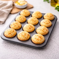 Kit 2 Formas Cupcake P�o de Queijo Empada Bolinho Antiaderente 12 Cavidades