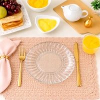 Kit 2 Pratos de Sobremesa para Servir Bolo Doces 20cm Vidro P�tala