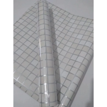 Papel de Parede Adesivo Vinil Pastilha Branca - Lav�vel Cozinha e Banheiro