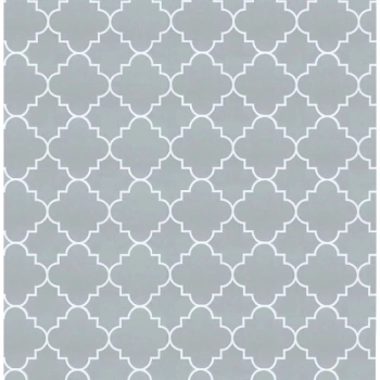 Papel de Parede Arabesco Geom�trico Cinza e Branco Adesivo Imperme�vel Decora��o de Ambientes