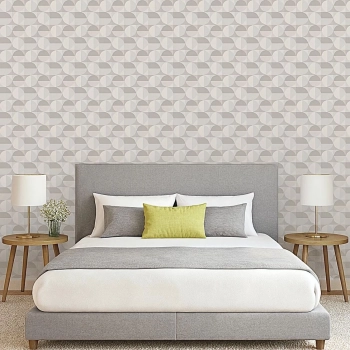 Papel de Parede Geom�trico C�rculos Moderno Decora��o Casa Adesivo Lav�vel