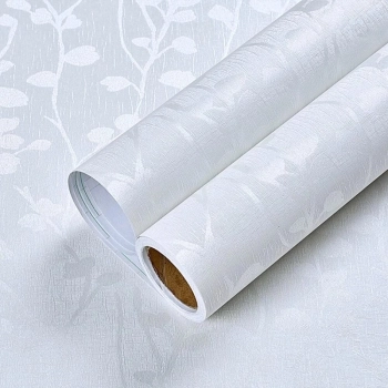 Papel de Parede Arabesco Branco Textura Adesivo Lav�vel Decorativo para Casa e Ambientes