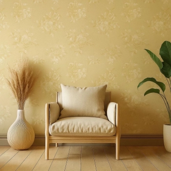 Papel de Parede Arabesco Bege �adesivo com Textura Decorativo para Casa e Ambientes