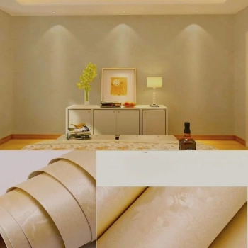 Papel de Parede Arabesco Bege �adesivo com Textura Decorativo para Casa e Ambientes