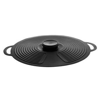 Tampa de Silicone Lyor 23cm Preta - Universal para Panelas Tampa Protetora para Frituras