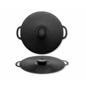 Tampa de Silicone Lyor 27cm Preta - para Panelas Tampa Protetora para Frituras