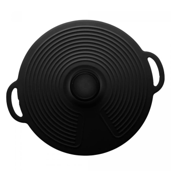 Tampa de Silicone Lyor 27cm Preta - para Panelas Tampa Protetora para Frituras