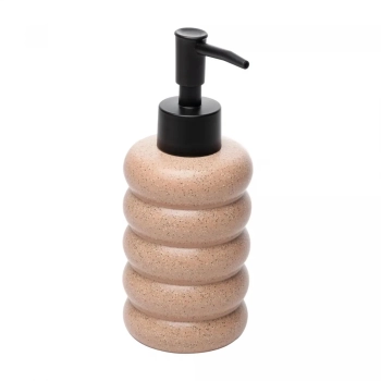 Porta Sabonete L�quido Granilite Elipse Nude 300ml em Cer�mica Dispense Moderno - Lyor