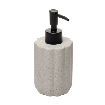 Porta Sabonete L�quido Granilite Geometric Cinza 300ml em Cer�mica Dispense Moderno -lyor