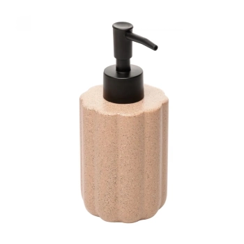 Porta Sabonete L�quido Granilite Geometric Nude 300ml em Cer�mica Dispense Moderno -lyor