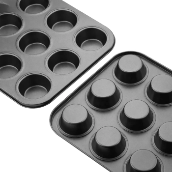 Kit 2 Formas Cupcake P�o de Queijo Empada Bolinho Antiaderente 12 Cavidades