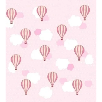 Papel de Parede Infantil Bal�es Adesivo Textura Decorativo para Quarto de Menina